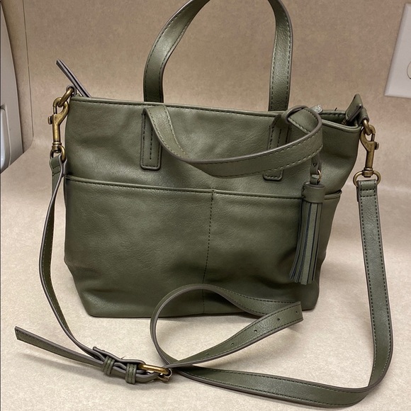Handbags - Olive Green Leather Sonoma purse